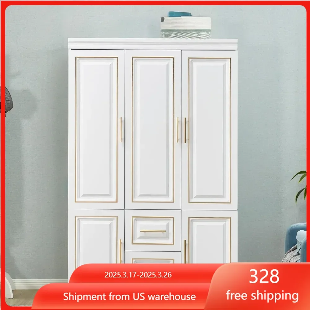 Closet with Doors White Wooden Armoire Wardrobe Freestanding Clothes Storage Closet with Hanging Rod Shelf 2 Drawers Wardrobes
Closet with Doors White Wooden Armoire Wardrobe Freestanding Clothes Storage Closet with Hanging Rod Shelf 2 Drawers Wardrobes