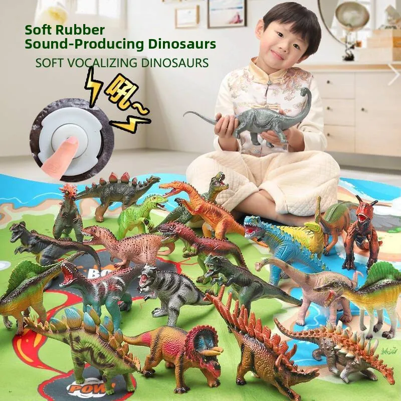 Large Size Simulation Soft Rubber Dinosaur Toy Set with Sound for Children Boys Cotton Filled Triceratops Dragon
Large Size Simulation Soft Rubber Dinosaur Toy Set with Sound for Children Boys Cotton Filled Triceratops Dragon