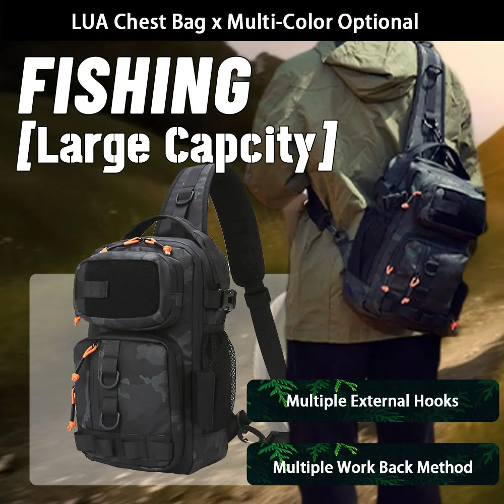 Luya bag fishing new waterproof chest bag for men and women outdoor camouflage multifunctional travel shoulder crossbody bag
Luya bag fishing new waterproof chest bag for men and women outdoor camouflage multifunctional travel shoulder crossbody bag