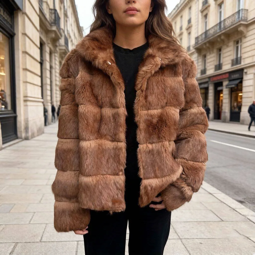 New natural Rabbit fur coat for women in autumn and winter fashion with horizontal stripes a true rabbit fur jacket
New natural Rabbit fur coat for women in autumn and winter fashion with horizontal stripes a true rabbit fur jacket