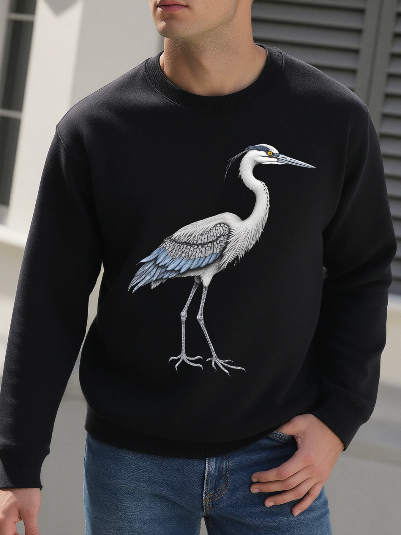 Мужской мягкий пуловер с круглым вырезом и элегантным принтом журавля и птицы, повседневная одежда, обычный повседневный топ, осенне-зимняя одежда
Мужской мягкий пуловер с круглым вырезом и элегантным принтом журавля и птицы, повседневная одежда, обычный повседневный топ, осенне-зимняя одежда