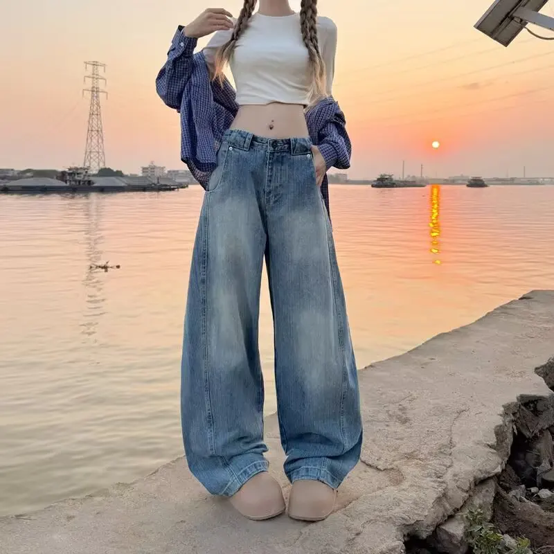 Summer Y2k 2000s Bleached Loose Baggy Jeans Women Blue Gothic Girl Denim Trousers Wide Leg Pants Vintage Woman Clothing Clothes
Summer Y2k 2000s Bleached Loose Baggy Jeans Women Blue Gothic Girl Denim Trousers Wide Leg Pants Vintage Woman Clothing Clothes
