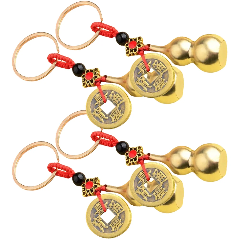 4 Pcs Brass Gourd Keychain Decorative Hanging Backpack Keychains Vintage Car Decor Pendant Wealth Prosperity Lucky Chinese Style
4 Pcs Brass Gourd Keychain Decorative Hanging Backpack Keychains Vintage Car Decor Pendant Wealth Prosperity Lucky Chinese Style
