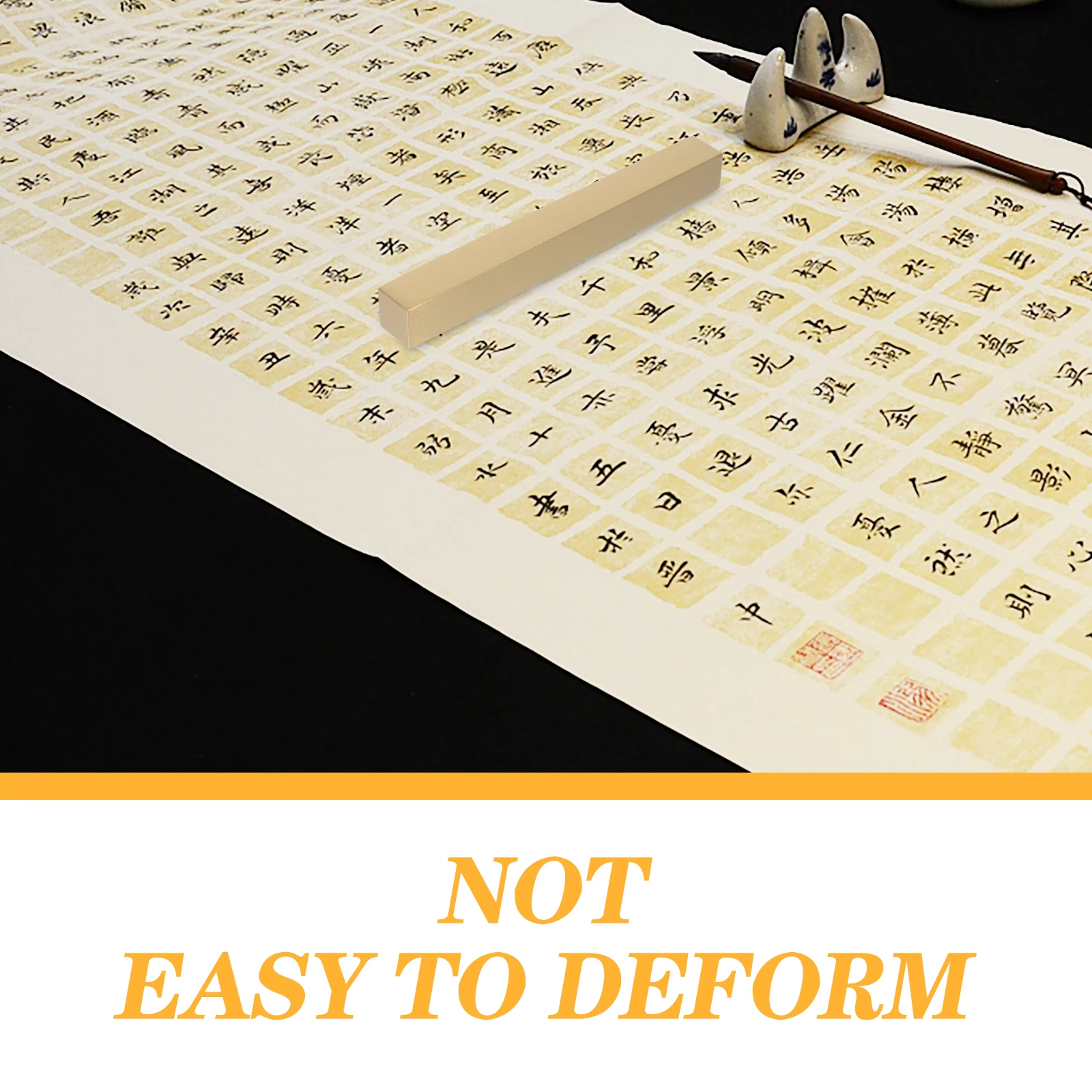 1Pcs Brass Paperweight Calligraphy Tool Golden Color Small Office Desktop Copper Creative Paperweight Chinese Calligraphy
1Pcs Brass Paperweight Calligraphy Tool Golden Color Small Office Desktop Copper Creative Paperweight Chinese Calligraphy