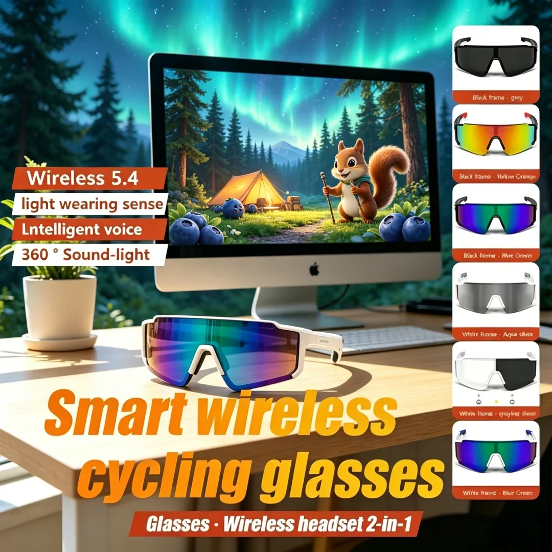 Lavish Polished AI Smart Glasses Ultimate Audio Outdoor Smart Glasses Wireless Bluetooth Call Music Cycling Sports Headphone
Lavish Polished AI Smart Glasses Ultimate Audio Outdoor Smart Glasses Wireless Bluetooth Call Music Cycling Sports Headphone