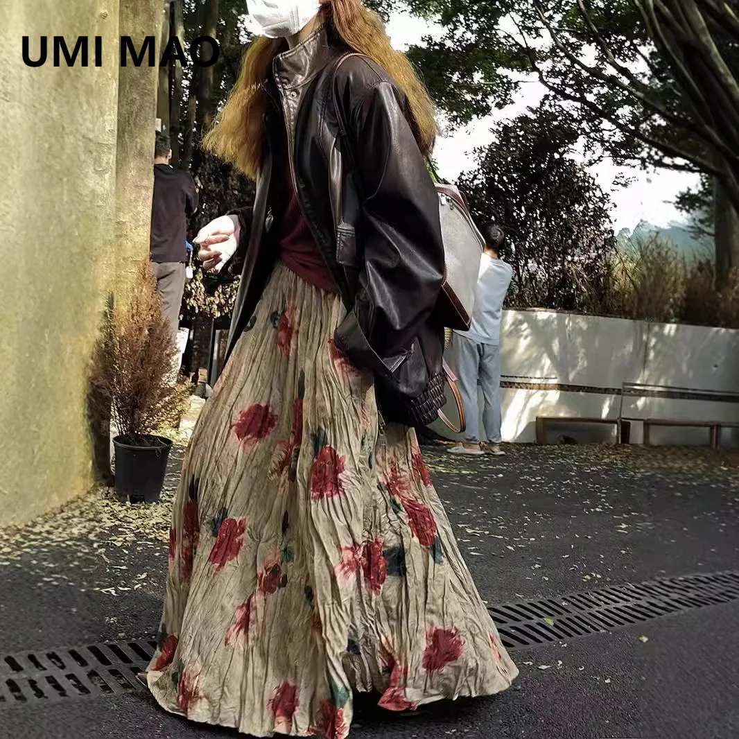 UMI MAO High Waist Skirt High-end Retro Blend Rose Dress With And Printed Drape Pleated A-line Pleated Skirt Femme
UMI MAO High Waist Skirt High-end Retro Blend Rose Dress With And Printed Drape Pleated A-line Pleated Skirt Femme