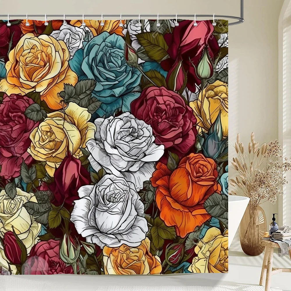 1 pack of print shower curtains polyester fabric beautiful flowers bathroom curtain with hooks home decoration curtain
1 pack of print shower curtains polyester fabric beautiful flowers bathroom curtain with hooks home decoration curtain