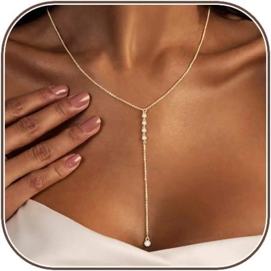Dainty Y-Shaped Lariat Necklace For Women Beaded Chain Drop Jewelry
Dainty Y-Shaped Lariat Necklace For Women Beaded Chain Drop Jewelry