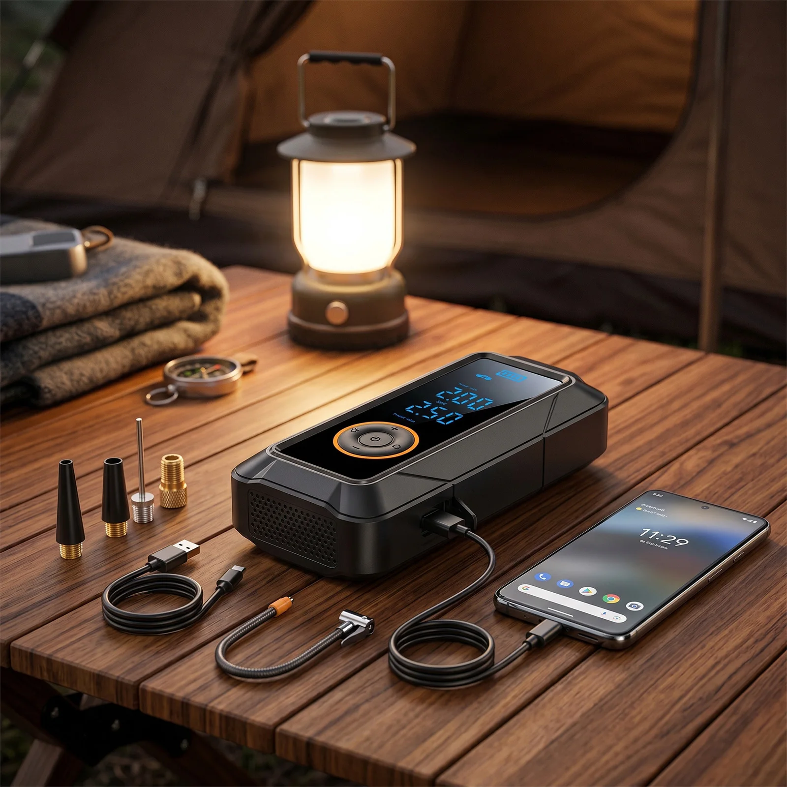Portable Air Compressor with LED Digital Display Portable Air Pump 150PSI Cordless for Car Bikes Motorcycle Tires Balls
Portable Air Compressor with LED Digital Display Portable Air Pump 150PSI Cordless for Car Bikes Motorcycle Tires Balls