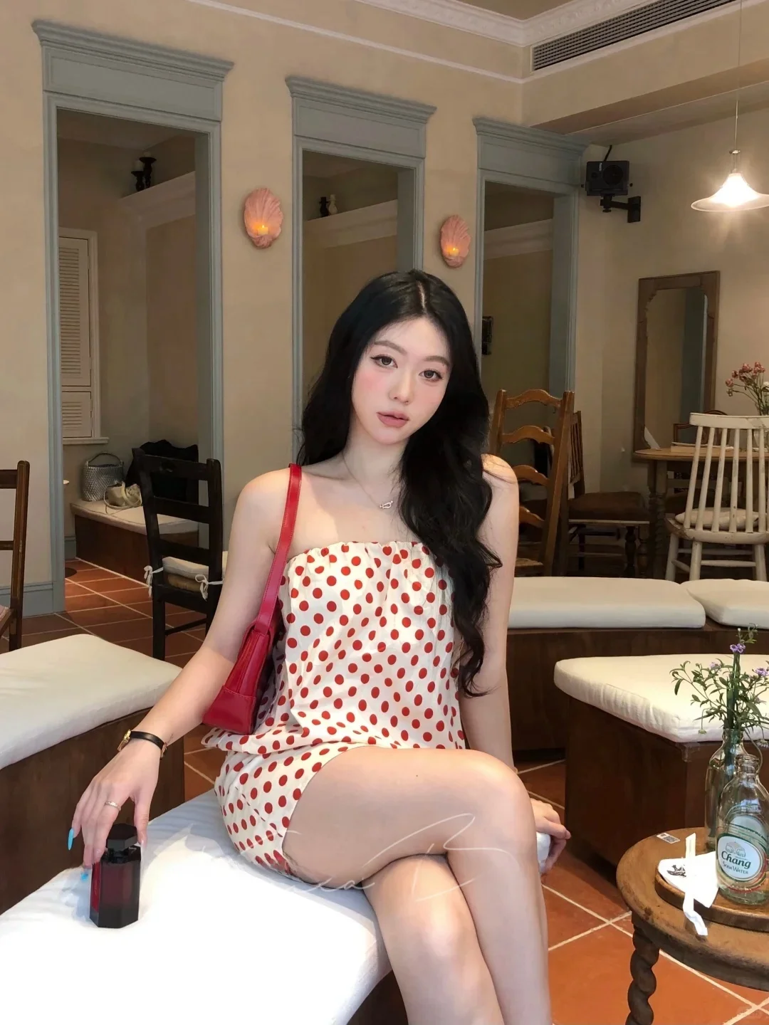 Sexy Pure Desire Wave Dot Tube Top Sleeveless Dress Women Summer Spicy Girl Vacation Pleated Wrap around Beautiful Short Skirt
Sexy Pure Desire Wave Dot Tube Top Sleeveless Dress Women Summer Spicy Girl Vacation Pleated Wrap around Beautiful Short Skirt