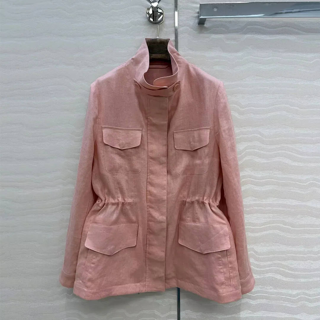 2026 New Autumn Old Money Style Drawstring Slim Waist Jacket Women Stand Long Sleeve Pocekts Solid Color 100% Linen Retro Coat
2026 New Autumn Old Money Style Drawstring Slim Waist Jacket Women Stand Long Sleeve Pocekts Solid Color 100% Linen Retro Coat