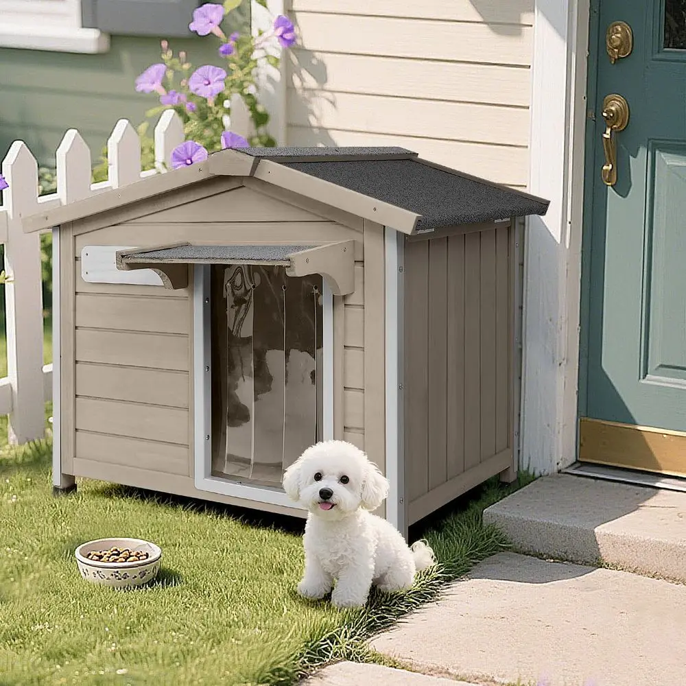 Indoor/Outdoor Dog House with Chew-Resistant, Weatherproof Roof, Window for Small to Medium Dogs
Indoor/Outdoor Dog House with Chew-Resistant, Weatherproof Roof, Window for Small to Medium Dogs