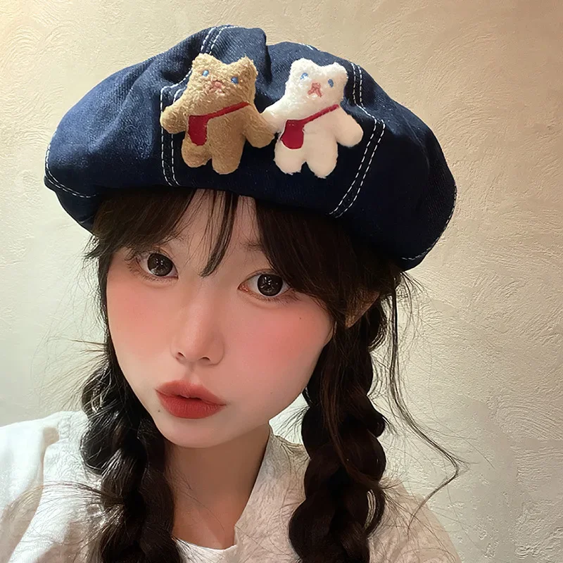 Women's Matching Cowboy Beret Fashion Street Painter Hat Sunscreen Sun Hat Cartoon Bear Painter Hat
Women's Matching Cowboy Beret Fashion Street Painter Hat Sunscreen Sun Hat Cartoon Bear Painter Hat