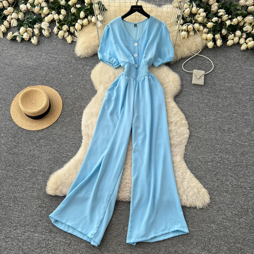 Jumpsuits Women Denim One Piece V Neck Puff Sleeve Overalls Long Pants Elastic Waist Rompers Y2k Streetwear Jumpsuit Work 2026
Jumpsuits Women Denim One Piece V Neck Puff Sleeve Overalls Long Pants Elastic Waist Rompers Y2k Streetwear Jumpsuit Work 2026