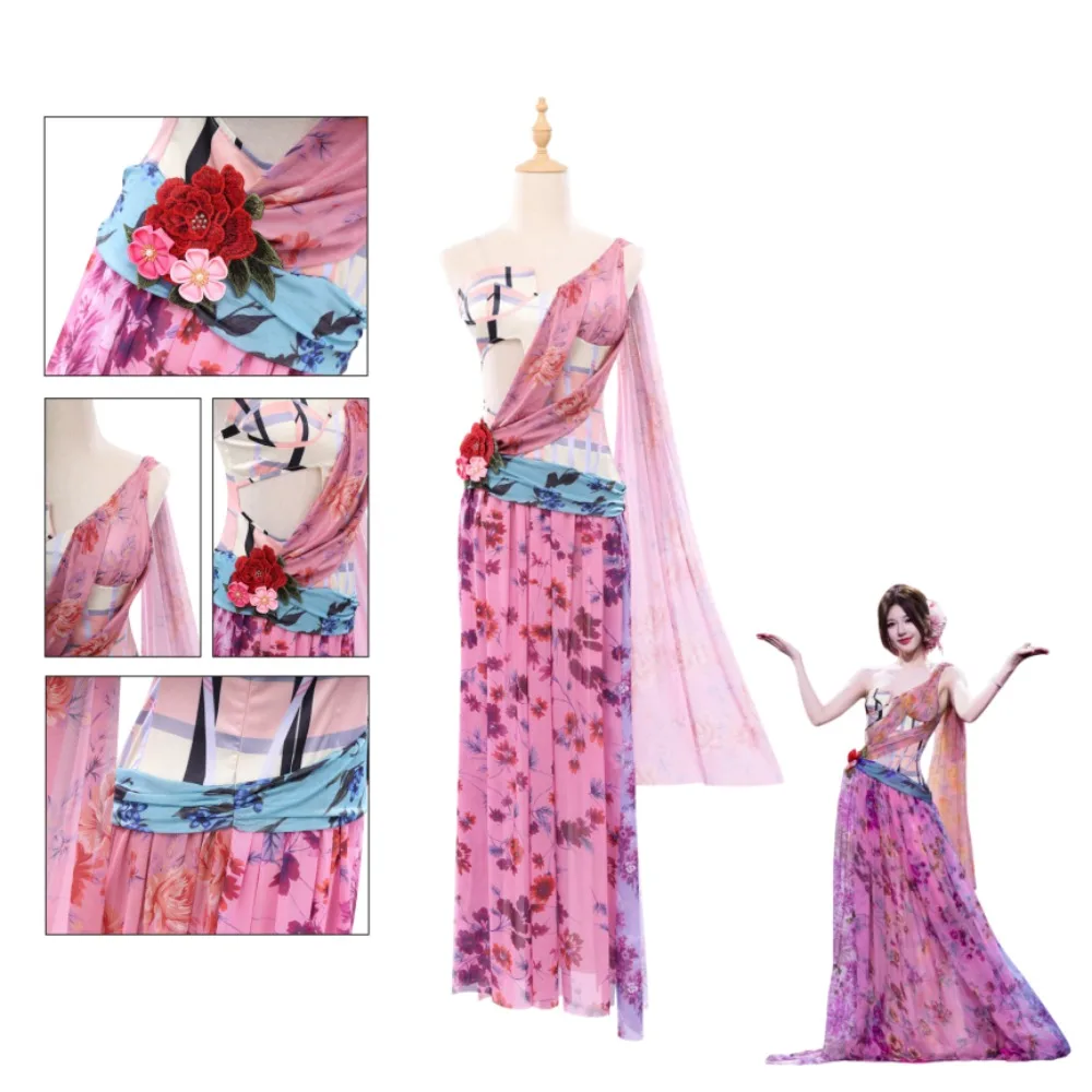 Zhao Lusi Stay Romantic Bangkok Concert Pink One-Shoulder Floral Dress with Headpiece Adult Ethnic Stage Party Halloween Outfit
Zhao Lusi Stay Romantic Bangkok Concert Pink One-Shoulder Floral Dress with Headpiece Adult Ethnic Stage Party Halloween Outfit
