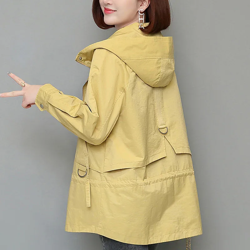 2025 New Spring Autumn Windbreaker Korean Loose Women's Trench Coat Mid-Length Hooded Casual Coat Outerwear Female W575
2025 New Spring Autumn Windbreaker Korean Loose Women's Trench Coat Mid-Length Hooded Casual Coat Outerwear Female W575