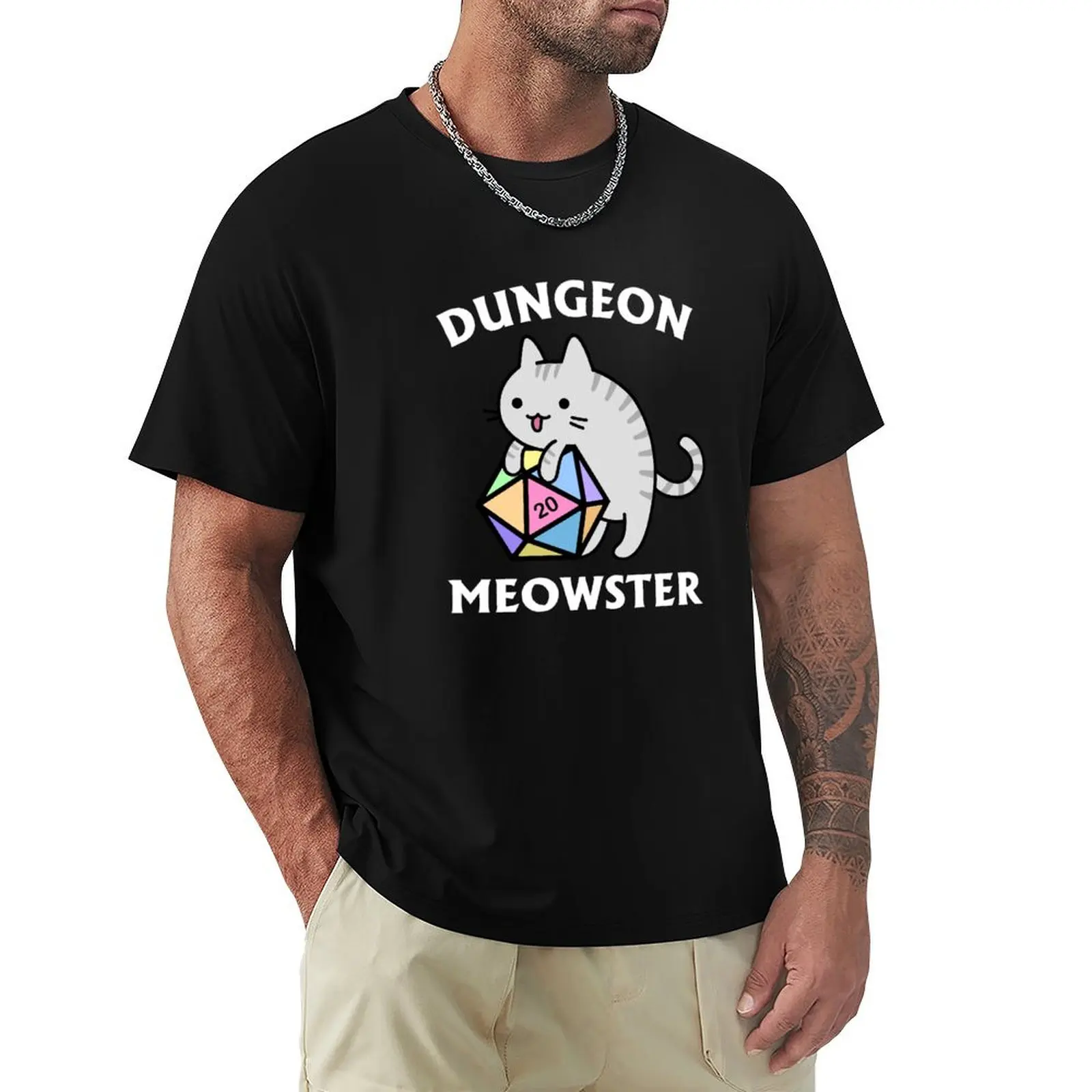 Dungeon Meowster Grey Tabby Cat with Rainbow D20 T-Shirt Large Size Breathable Tee
Dungeon Meowster Grey Tabby Cat with Rainbow D20 T-Shirt Large Size Breathable Tee