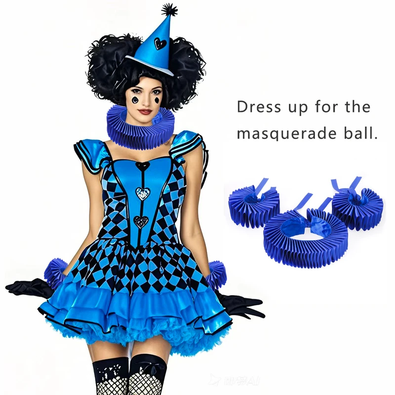 Ruffle Fake Collar Cuffs Set Clown Cosplay Detachable Collar Neck Ruff Halloween Party Stage Costume Accessories
Ruffle Fake Collar Cuffs Set Clown Cosplay Detachable Collar Neck Ruff Halloween Party Stage Costume Accessories