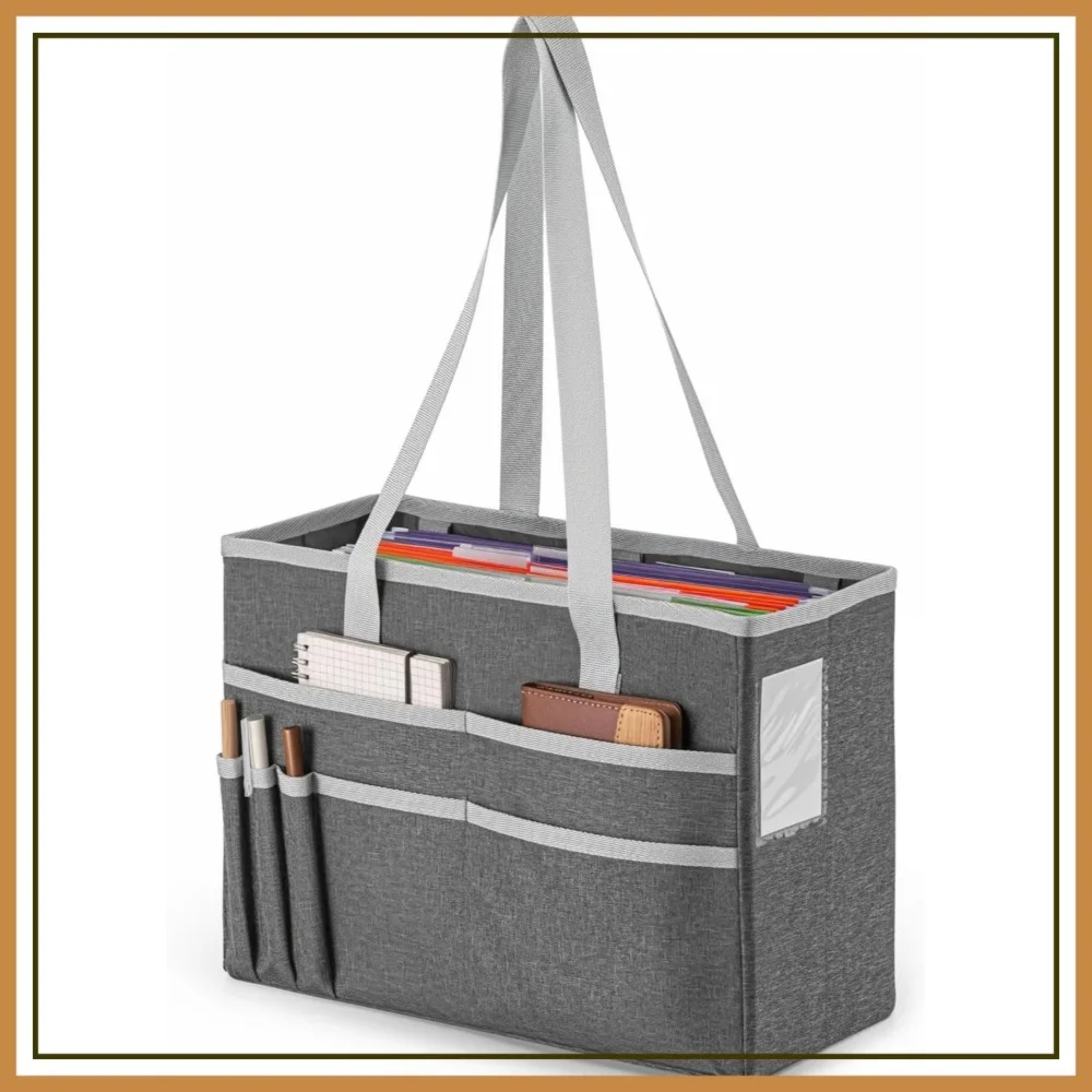 File Organizer Box, Portable Tote Bag Hanging Filing Box Desktop Document Storage with Pockets and Handles
File Organizer Box, Portable Tote Bag Hanging Filing Box Desktop Document Storage with Pockets and Handles