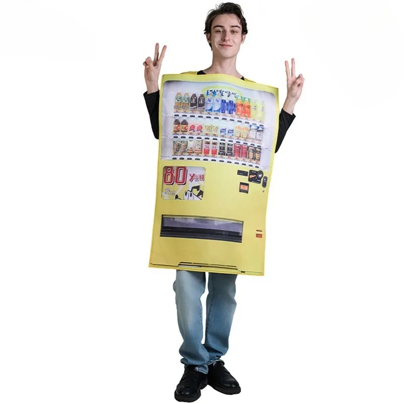 Vending Machine Cosplay Costume Funny Jumpsuit Stage Performance Outfits for Unisex Halloween Carnival Party
Vending Machine Cosplay Costume Funny Jumpsuit Stage Performance Outfits for Unisex Halloween Carnival Party