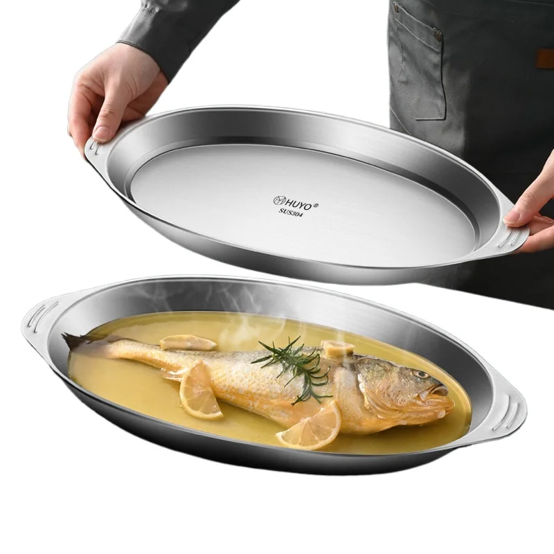 LH stainless steel oval fish plate household tableware vegetable plate fish special large plate
LH stainless steel oval fish plate household tableware vegetable plate fish special large plate