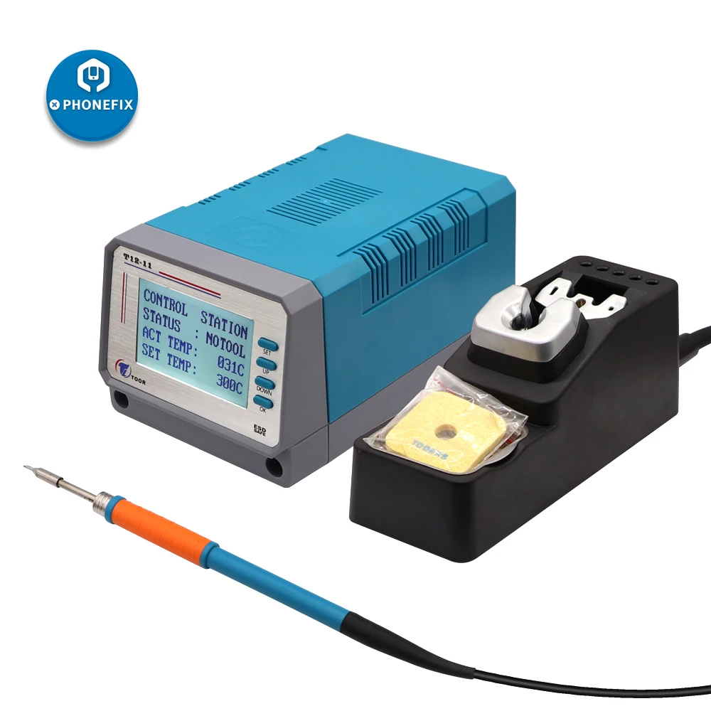 LEISTO T12-X Digital Lead Free Soldering Station Electric Soldering Iron 150W 110V 220V For Phone PCB IC SMD BGA Welding Repair
LEISTO T12-X Digital Lead Free Soldering Station Electric Soldering Iron 150W 110V 220V For Phone PCB IC SMD BGA Welding Repair