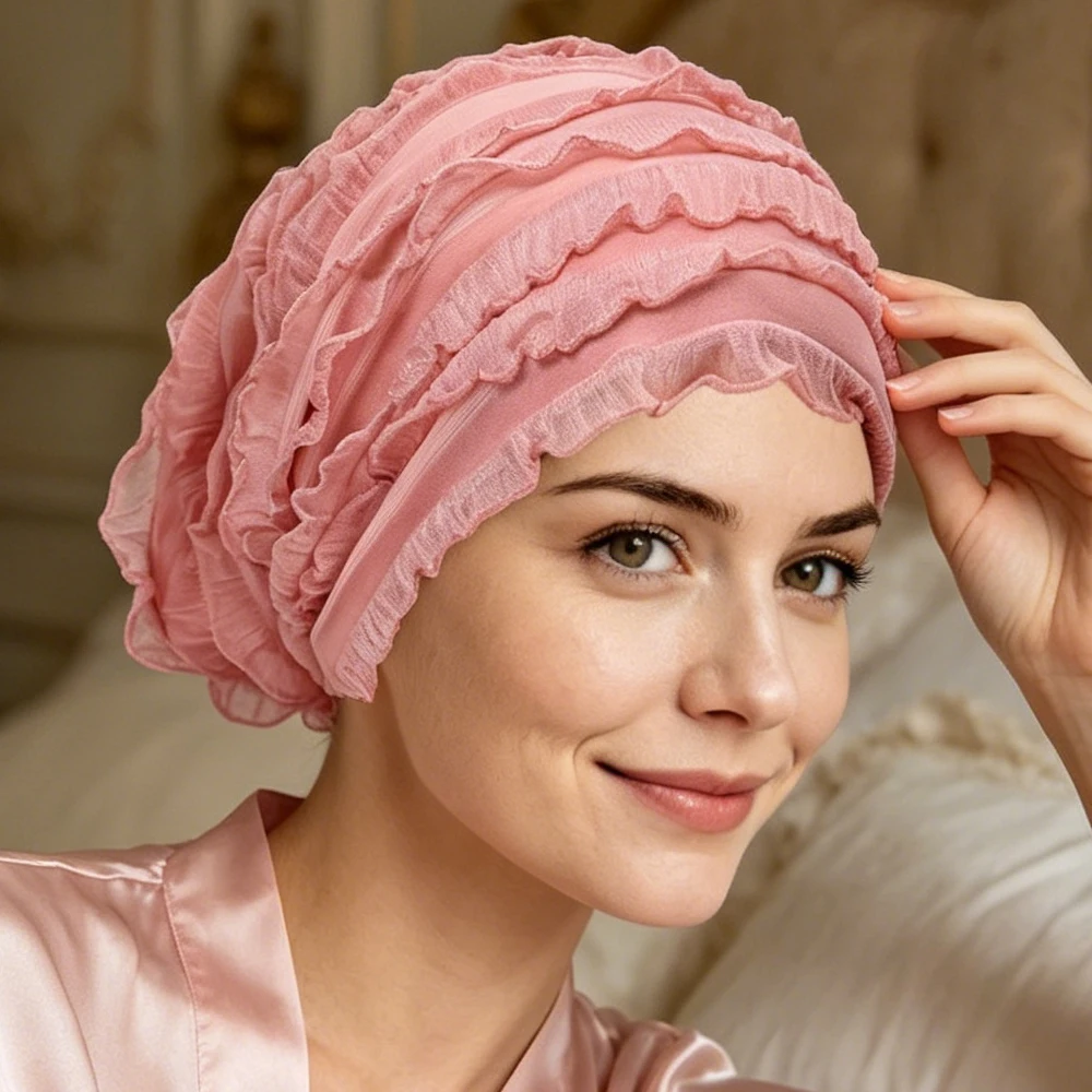 New Muslim Hijab Ruffles Bonnet Turban Indian Hat Women Chemo Cap Beanies Hair Loss Head Cover Headscarf Islam Head Wrap Scarf
New Muslim Hijab Ruffles Bonnet Turban Indian Hat Women Chemo Cap Beanies Hair Loss Head Cover Headscarf Islam Head Wrap Scarf