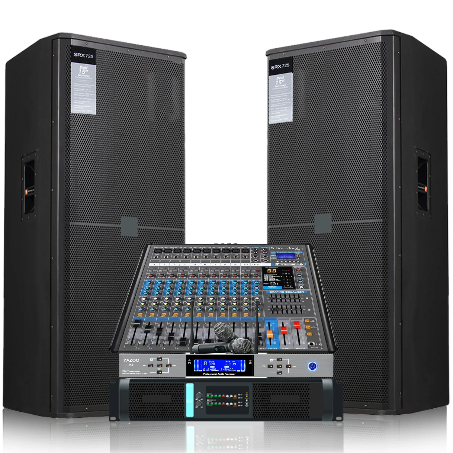 SRX-725 Dual 2-Channel Audio Party Room Speaker Full-Range Dual 15-Inch Disco Sound System
SRX-725 Dual 2-Channel Audio Party Room Speaker Full-Range Dual 15-Inch Disco Sound System