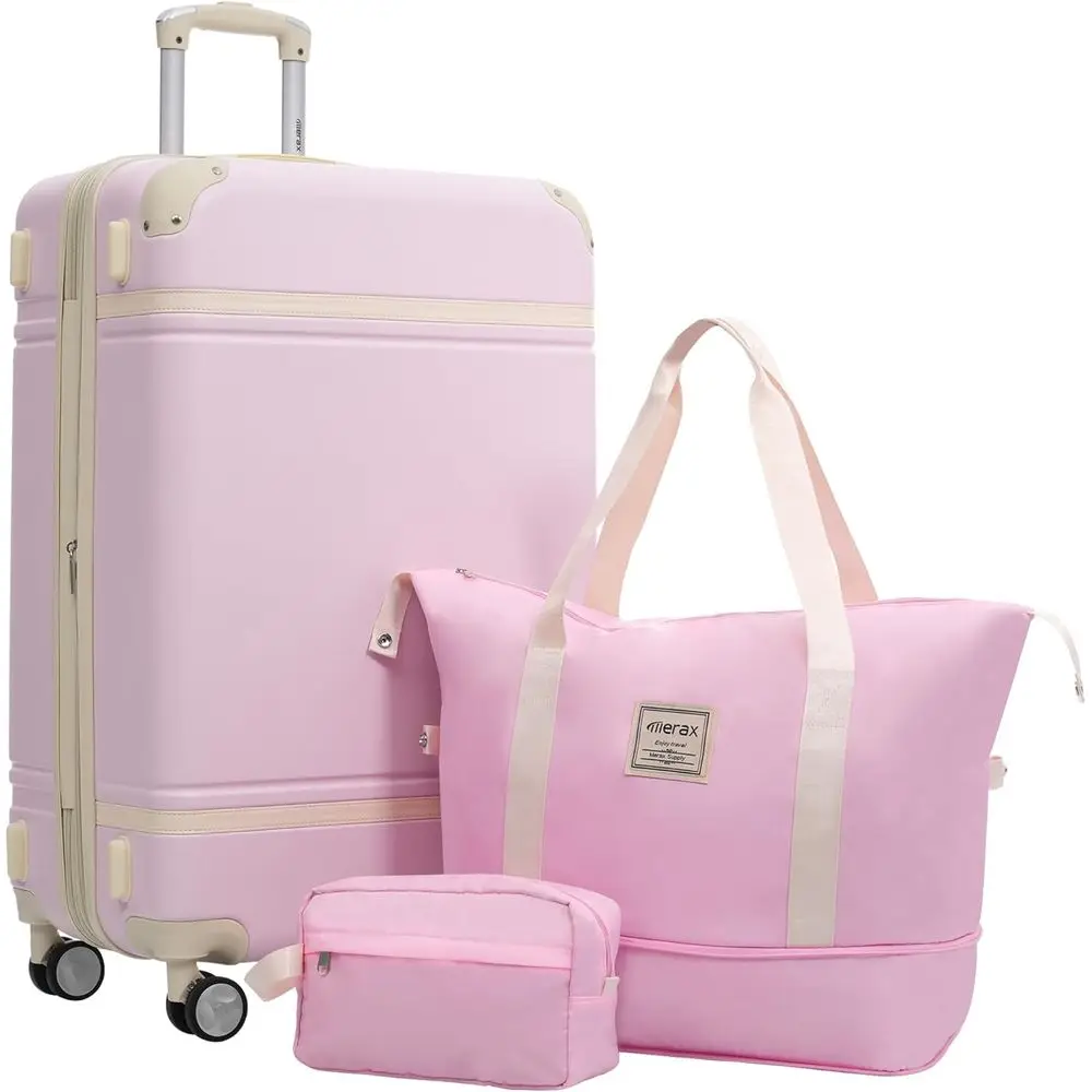 3-Piece Expandable Spinner Luggage Set with TSA Lock, Light Pink
3-Piece Expandable Spinner Luggage Set with TSA Lock, Light Pink