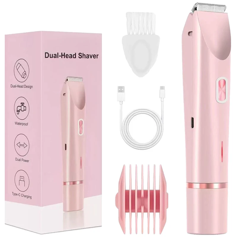 2 in 1 Electric Razors for Women Double Head Shaver for Pubic Hair Trimmer IPX7 Waterproof Wet&Dry Use Bikini Shaver for Body
2 in 1 Electric Razors for Women Double Head Shaver for Pubic Hair Trimmer IPX7 Waterproof Wet&Dry Use Bikini Shaver for Body
