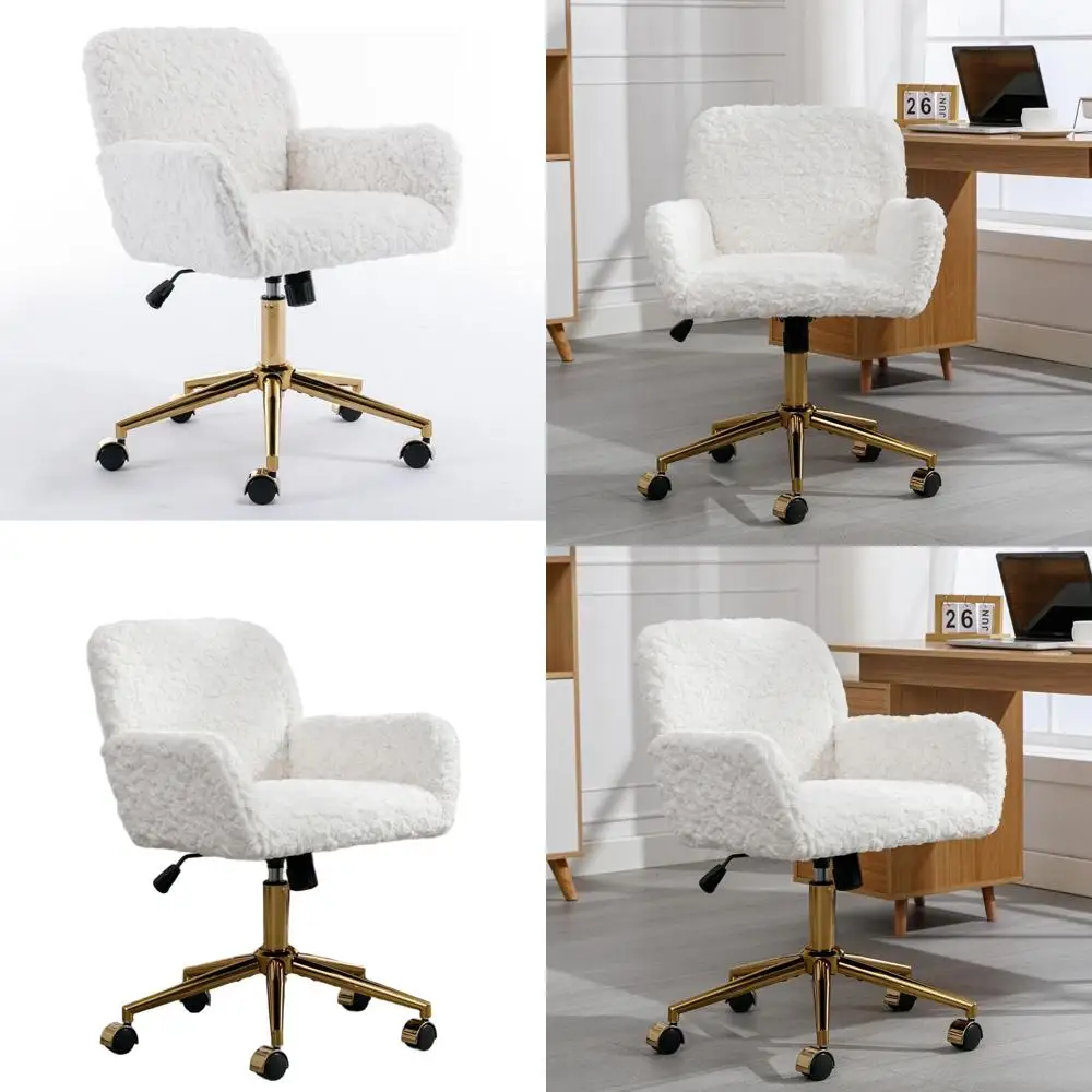 Компактное поворотное кресло с искусственным мехом и колесиками, регулируемое по высоте для подростков и женщин, современное пушистое кресло для домашнего офиса
Компактное поворотное кресло с искусственным мехом и колесиками, регулируемое по высоте для подростков и женщин, современное пушистое кресло для домашнего офиса