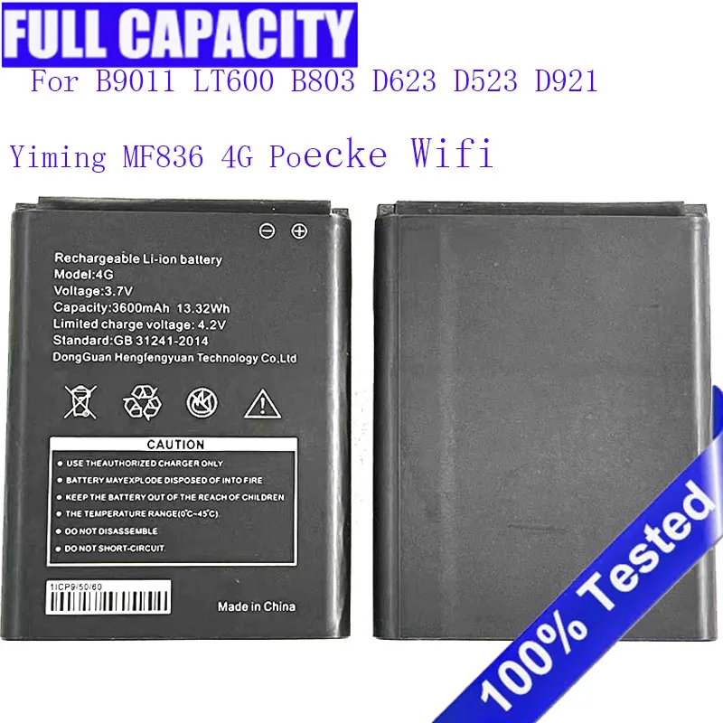 3600mAh Original B9011 4G Battery For B9011 LT600 B803 D623 D523 D921 Yiming MF836 4G Poecke Wifi Router High Quality Battery
3600mAh Original B9011 4G Battery For B9011 LT600 B803 D623 D523 D921 Yiming MF836 4G Poecke Wifi Router High Quality Battery