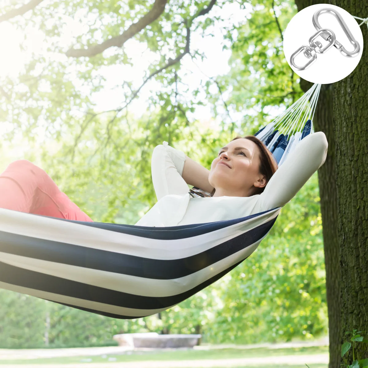 1Set 360 Degree Hammock Hook Heavy Duty 250 Kg Stainless Steel Silver Easy Install Durable Sturdy Rotates Indoor Outdoor
1Set 360 Degree Hammock Hook Heavy Duty 250 Kg Stainless Steel Silver Easy Install Durable Sturdy Rotates Indoor Outdoor