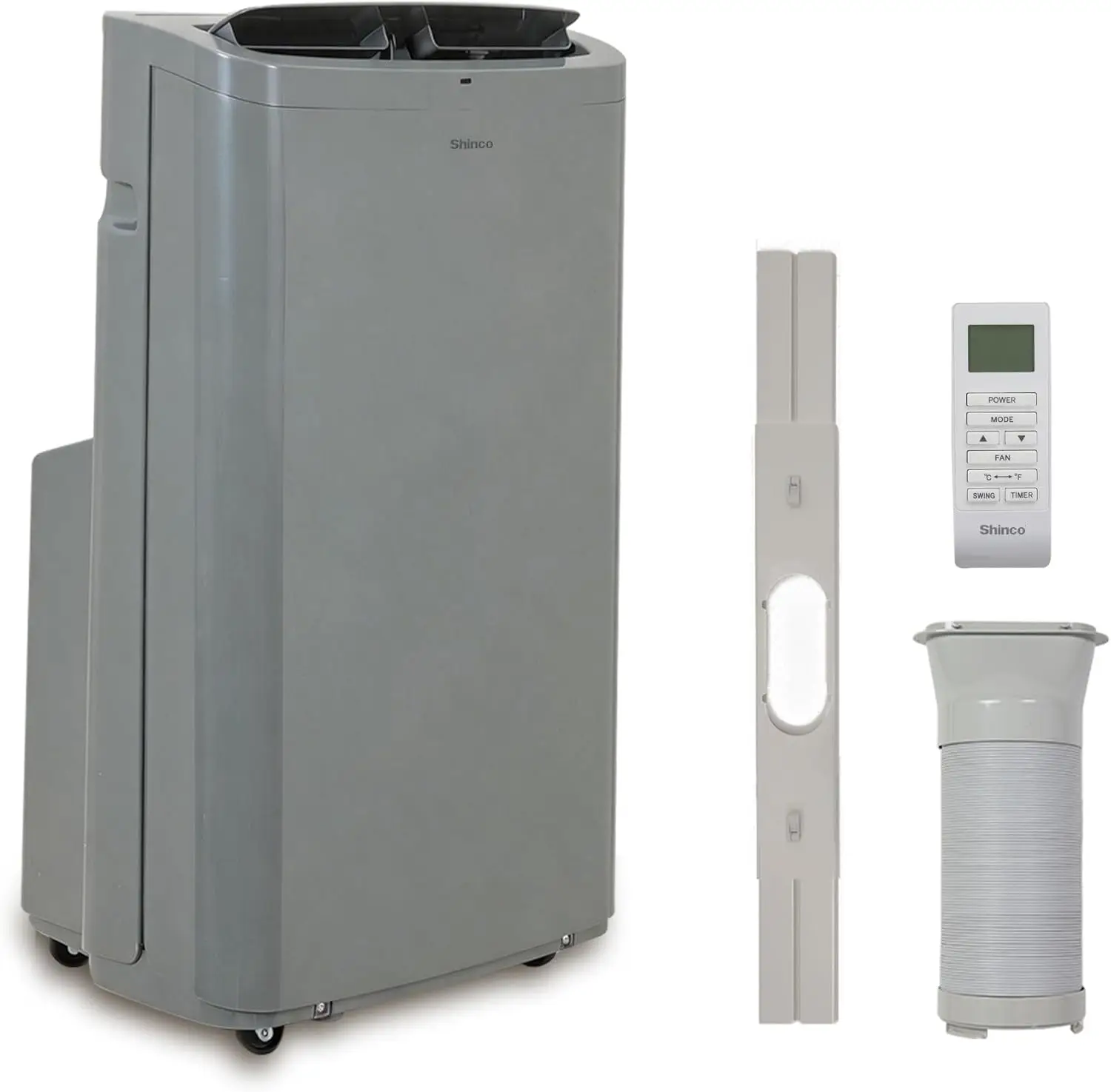 Portable Air Conditioner, 14000 BTU Grey AC Unit with Cooling, Dehumidifying, and Fan Modes for Rooms up to 700 sq ft, Includes Remote Control and Installation Kit
Portable Air Conditioner, 14000 BTU Grey AC Unit with Cooling, Dehumidifying, and Fan Modes for Rooms up to 700 sq ft, Includes Remote Control and Installation Kit