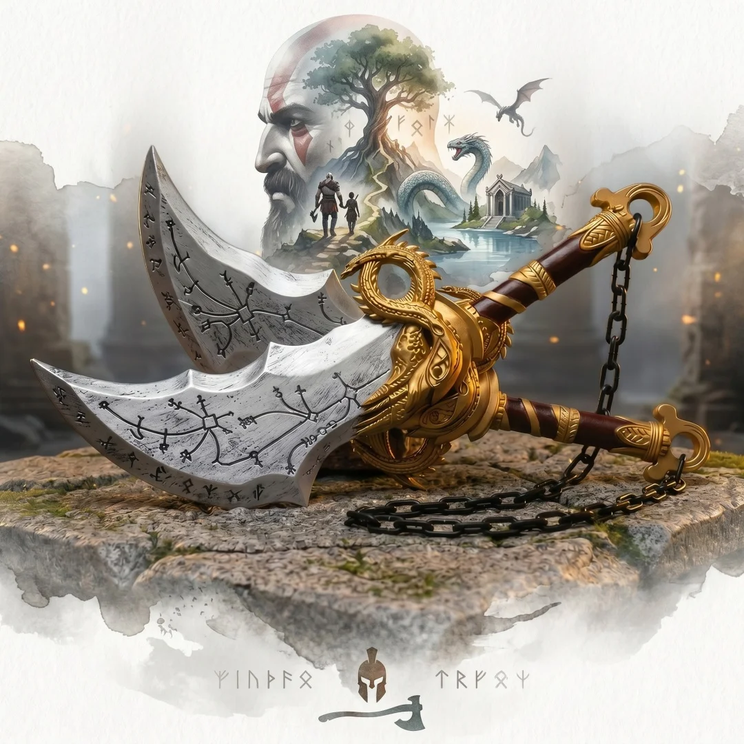 17.7inch 45cm God of War Kratos Blades of Chaos PU Foam Safe Unsharpened Blade Cosplay Prop Ornament Collection Decor Toy Gift
17.7inch 45cm God of War Kratos Blades of Chaos PU Foam Safe Unsharpened Blade Cosplay Prop Ornament Collection Decor Toy Gift