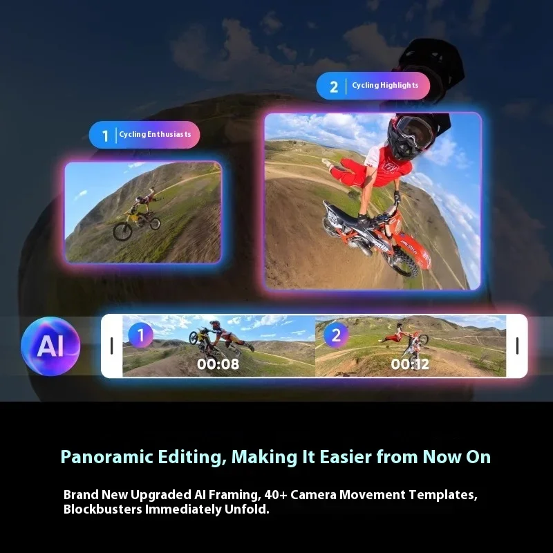 Insta360 X4 8K Sports Camera 360 Panorama Camera Vlog Cycling Camera Anti-shake Waterproof Gifts 11
Insta360 X4 8K Sports Camera 360 Panorama Camera Vlog Cycling Camera Anti-shake Waterproof Gifts 11