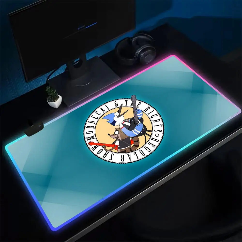 Коврик для мыши GAME Regular Show, игровой коврик для мыши в стиле аниме, светодиодные настольные коврики с подсветкой, резиновые настольные коврики XXL RGB
Коврик для мыши GAME Regular Show, игровой коврик для мыши в стиле аниме, светодиодные настольные коврики с подсветкой, резиновые настольные коврики XXL RGB