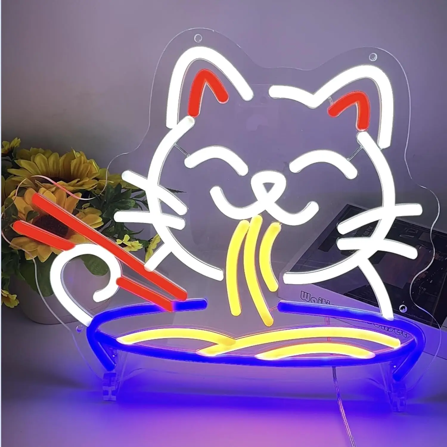 Lucky Cat Ramen Neon Sign 5V Dimmable USB Dimmable Japanese Noodle LED Neon Light for Bedroom Kitchen Restaurant Bar Party Decor
Lucky Cat Ramen Neon Sign 5V Dimmable USB Dimmable Japanese Noodle LED Neon Light for Bedroom Kitchen Restaurant Bar Party Decor