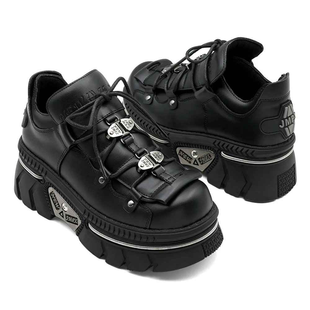 2025 Spring and Autumn Women's Goth Dark Muffin Platform Punk Heightening Small Leather Dark Sneaker Single Shoes
2025 Spring and Autumn Women's Goth Dark Muffin Platform Punk Heightening Small Leather Dark Sneaker Single Shoes