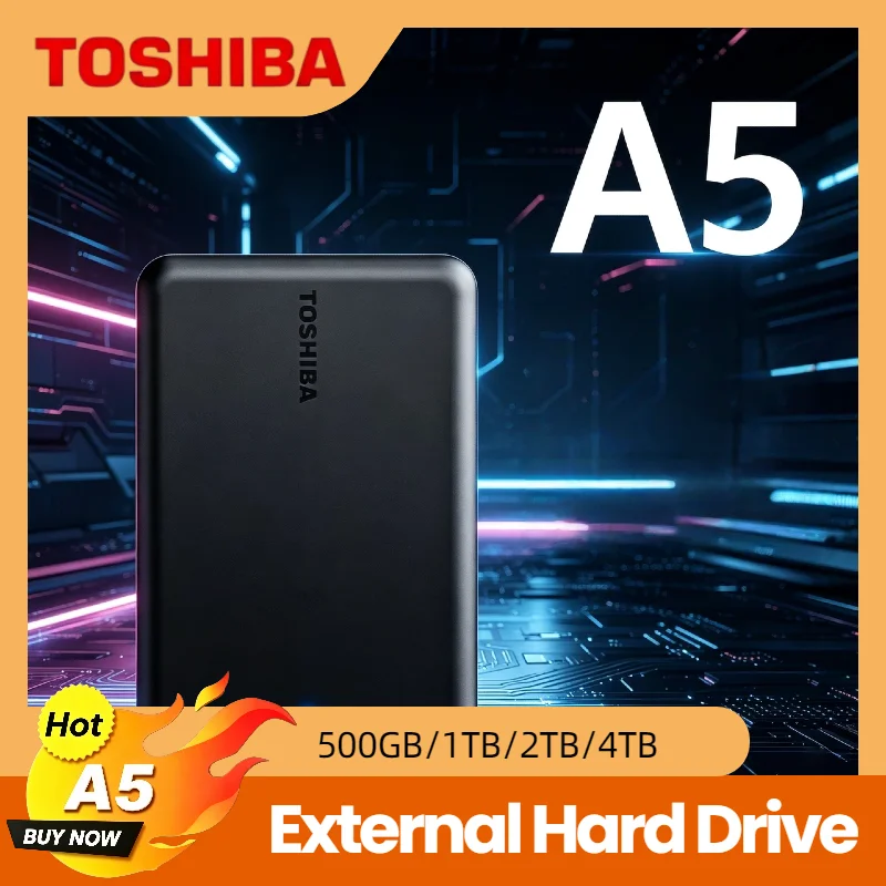 Toshiba Canvio Basics A5 1TB 2TB 4TB 500GB External Hard Drive USB 3.2 Gen1 Matte Finish Plug and Play for Windows Mac Pro
Toshiba Canvio Basics A5 1TB 2TB 4TB 500GB External Hard Drive USB 3.2 Gen1 Matte Finish Plug and Play for Windows Mac Pro
