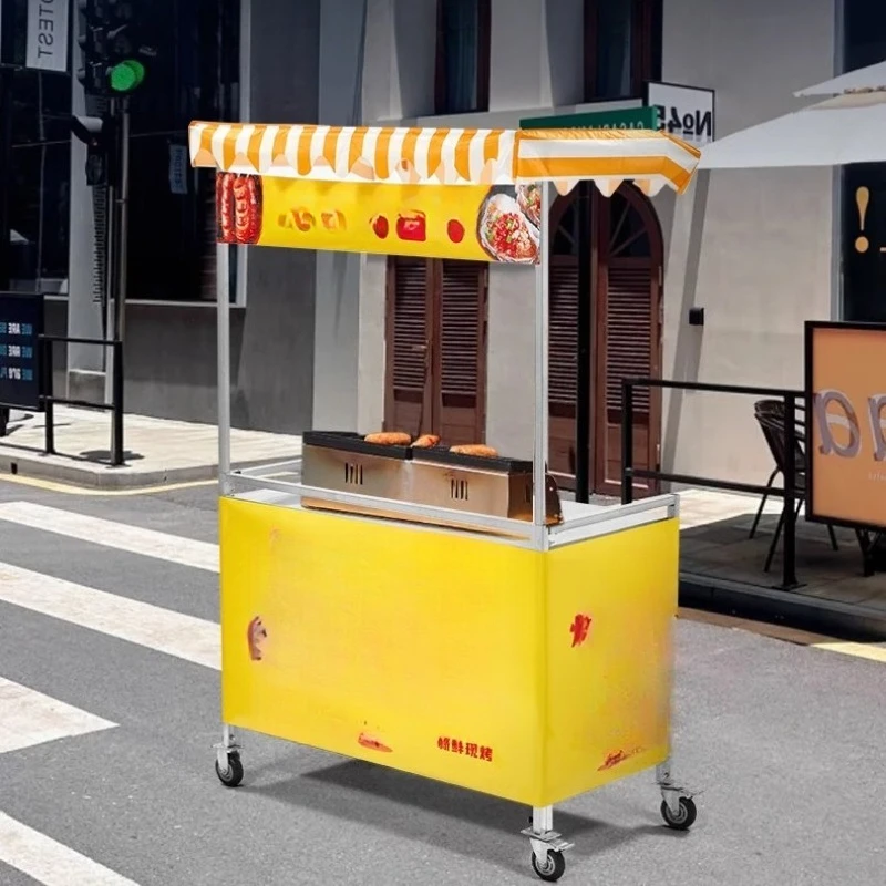 Stall cart, foldable table, hand-pushed snack stall stall
Stall cart, foldable table, hand-pushed snack stall stall