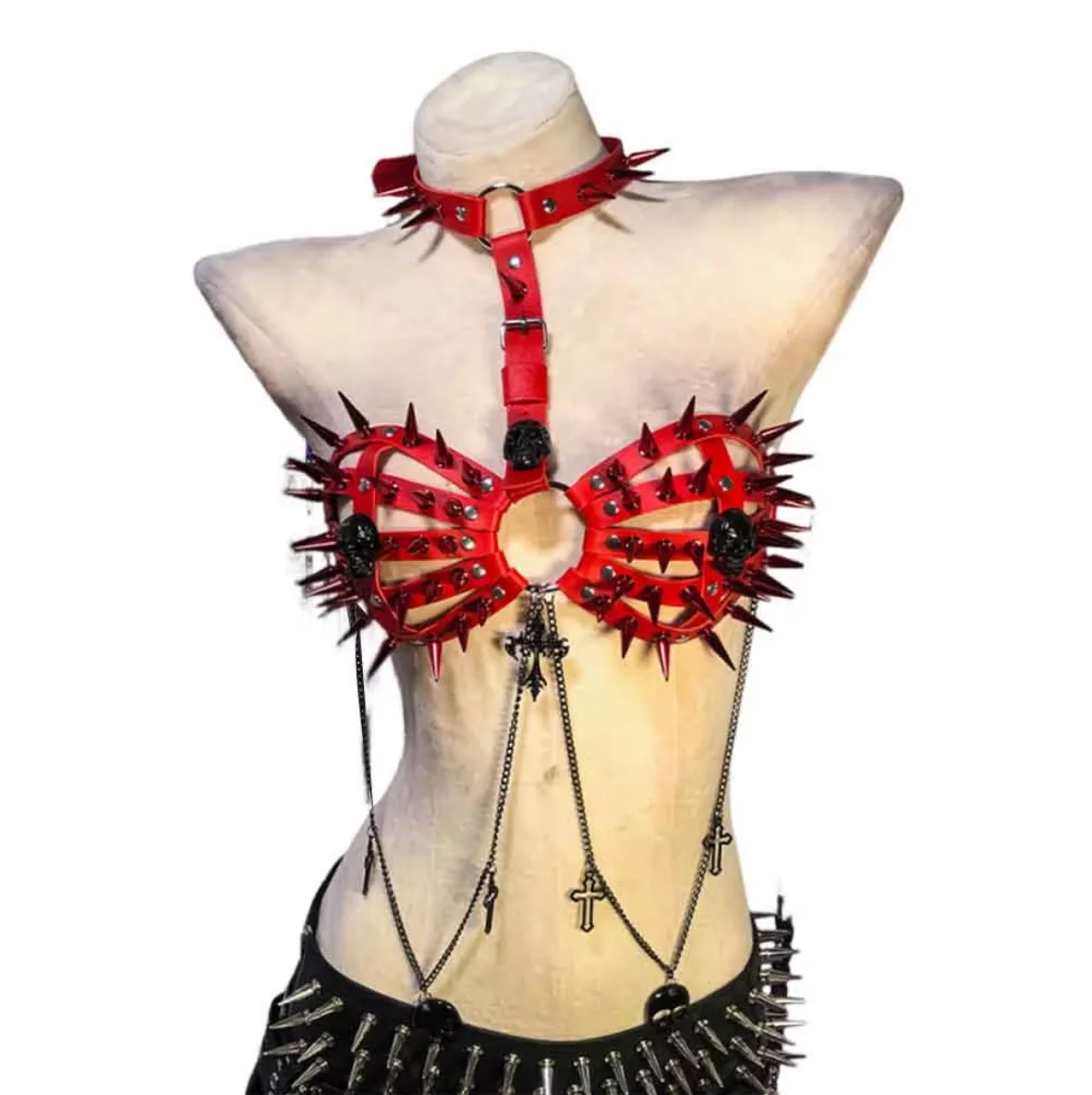 Eco Skull Kawaii Grunge Teen Cyber Y2K Vegan Leather TOPS Punk Rock Studded Rivets DIY Gothic 90s E-Girls Goth Hand Made Emo
Eco Skull Kawaii Grunge Teen Cyber Y2K Vegan Leather TOPS Punk Rock Studded Rivets DIY Gothic 90s E-Girls Goth Hand Made Emo