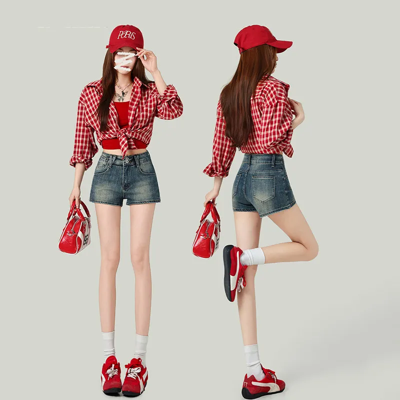 Retro Blue High Waist Denim Shorts Women's Summer Elastic Slimming Casual Hot Pants Cotton Stretch Denim Wear Resistant
Retro Blue High Waist Denim Shorts Women's Summer Elastic Slimming Casual Hot Pants Cotton Stretch Denim Wear Resistant