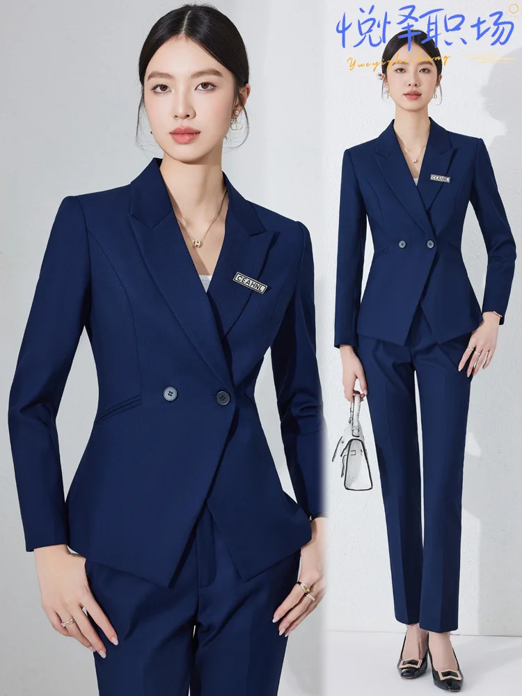 Женский блейзер для весны и осени, новая деловая одежда для собеседований, униформа для менеджеров отелей, рабочая одежда для ведущих, профессиональный костюм
Женский блейзер для весны и осени, новая деловая одежда для собеседований, униформа для менеджеров отелей, рабочая одежда для ведущих, профессиональный костюм