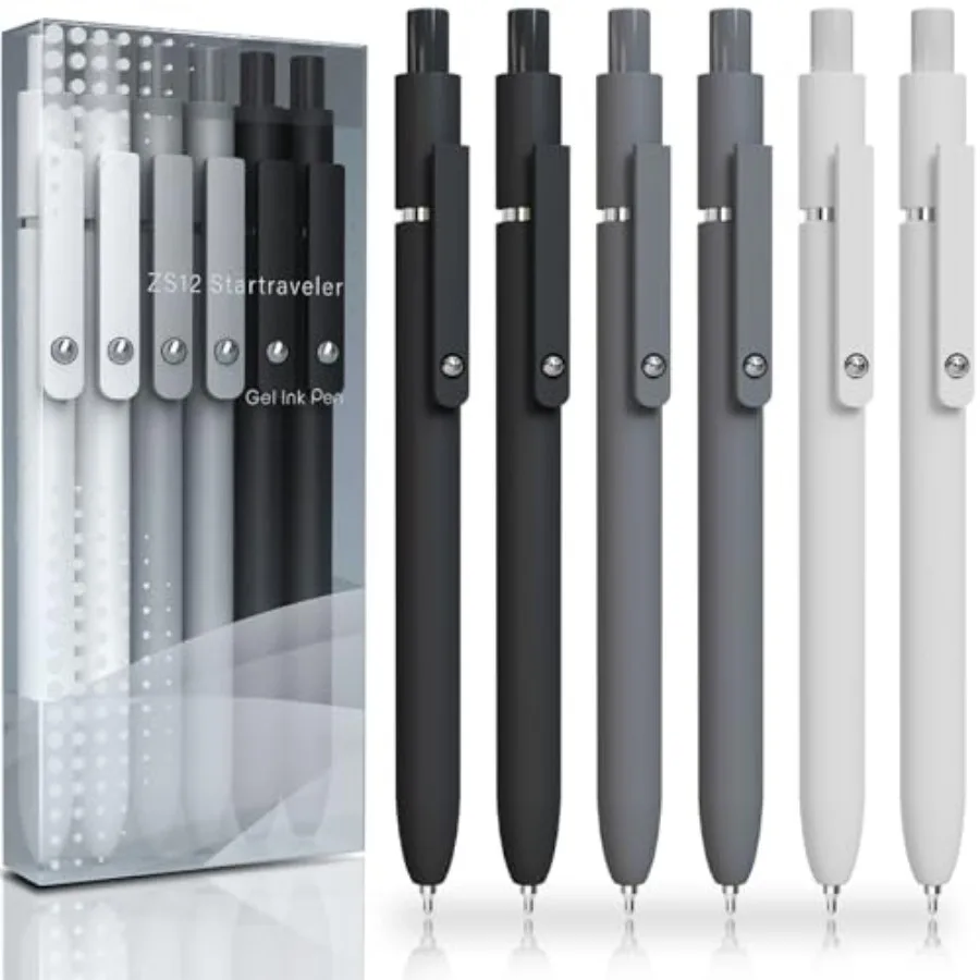 Gel Pens, 6 Pcs 0.5mm Fine Point Black Ink Pen With Smooth Writing, Office Desk Accessories, Writing Supplies Gifts for Men Wom
Gel Pens, 6 Pcs 0.5mm Fine Point Black Ink Pen With Smooth Writing, Office Desk Accessories, Writing Supplies Gifts for Men Wom