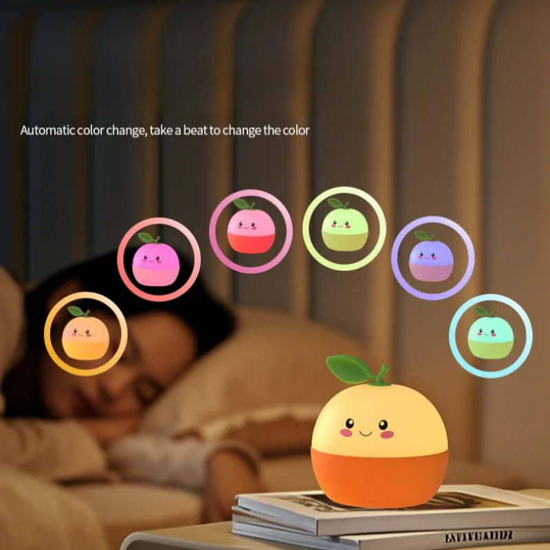 Orange silicone pat light, USB charging four level dimming night light, cartoon bedside companion sleep timed atmosphere light
Orange silicone pat light, USB charging four level dimming night light, cartoon bedside companion sleep timed atmosphere light