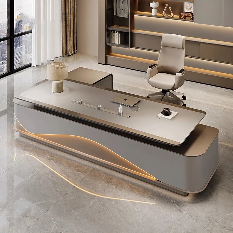 Italian Style Office Furniture LED Functional High-end Luxury Boss Desk Lightweight Luxury CEO Office Desk Desk
Italian Style Office Furniture LED Functional High-end Luxury Boss Desk Lightweight Luxury CEO Office Desk Desk