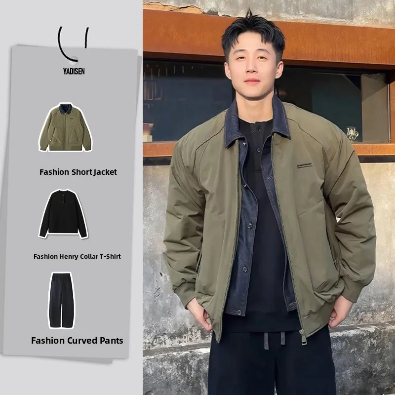 Мужская весенняя модная рабочая одежда из двух предметов в стиле милитари с воротником-стойкой из полиэстера и нейлона Cosite Fiber
Мужская весенняя модная рабочая одежда из двух предметов в стиле милитари с воротником-стойкой из полиэстера и нейлона Cosite Fiber