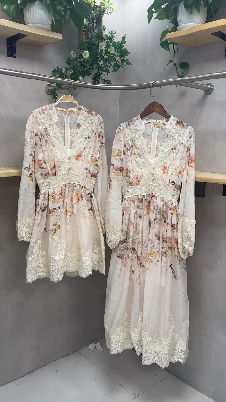 V-Neck Long Sleeve High Waist A-Line Dress Heavy Embroidery Lace Trim Belted Slimming Summer City Walk Single Button Closure
V-Neck Long Sleeve High Waist A-Line Dress Heavy Embroidery Lace Trim Belted Slimming Summer City Walk Single Button Closure