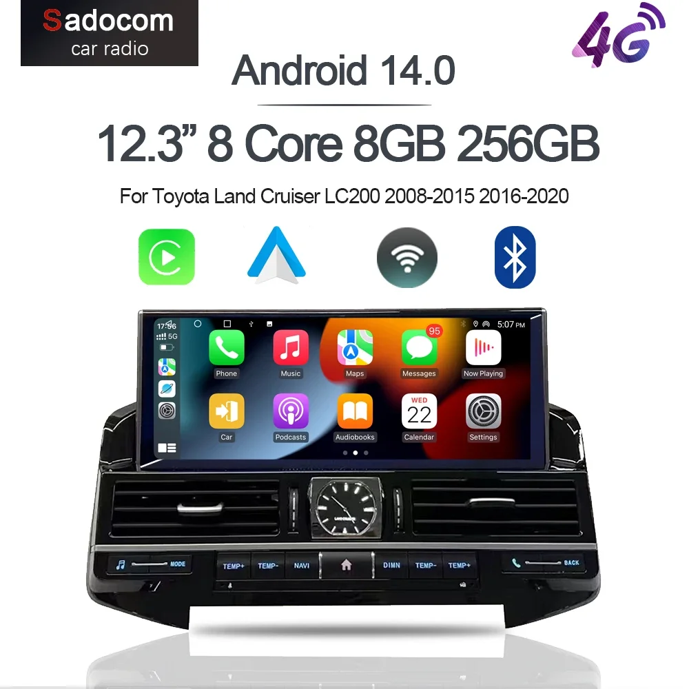 CarPlay Android 14 GPS 4G WiFi DSP Bluetooth Car Radio For Toyota Land Cruiser LC200 2008-2015 2016-2020 Car Multimedia Player
CarPlay Android 14 GPS 4G WiFi DSP Bluetooth Car Radio For Toyota Land Cruiser LC200 2008-2015 2016-2020 Car Multimedia Player